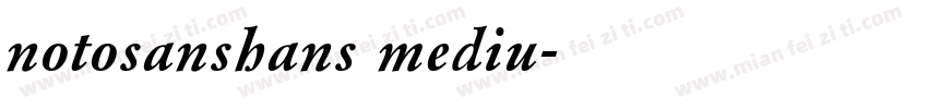 notosanshans mediu字体转换